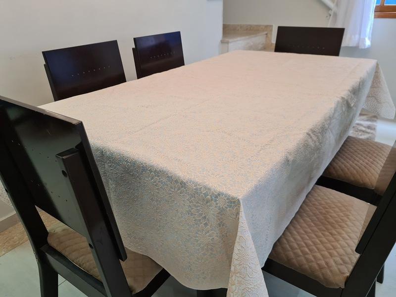 Imagem de Kit Toalha de Mesa 4Lugares Rendada TNT + Toalha de Cristal