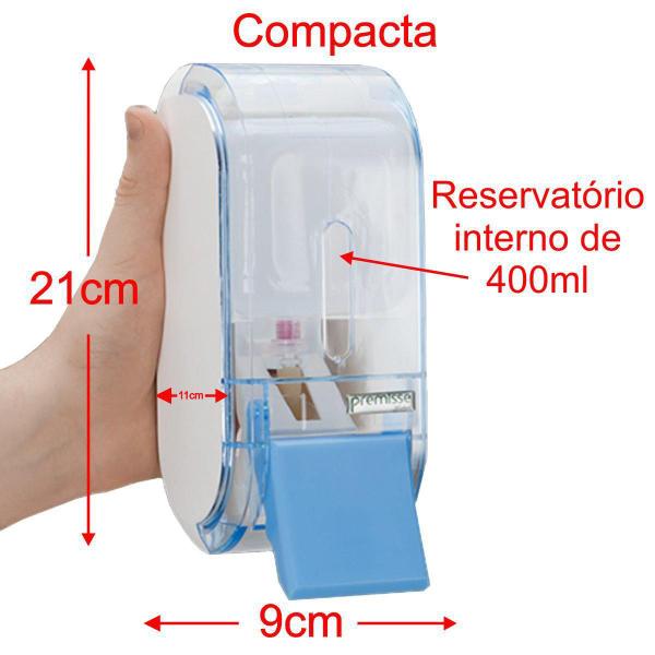 Imagem de Kit Toalheiro Compacto Azul + Saboneteira Compacta 400Ml