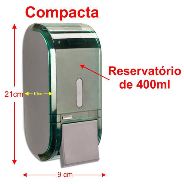 Imagem de KIT TOALHEIRO COMPACTO PREMISSE 2D VERDE + SABONETEIRA COMPACTA COM RESERVATÓRIO 400ml