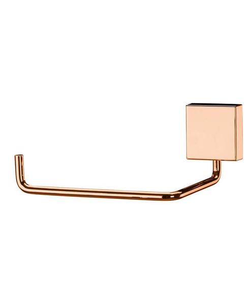 Imagem de Kit Toalheiro Duplo Argola Papeleira Rose Gold - Future