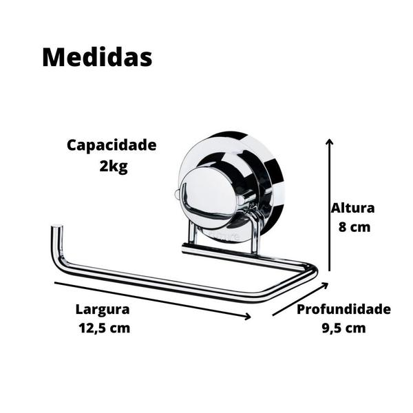 Imagem de Kit toalheiro Duplo e porta papel higiênico