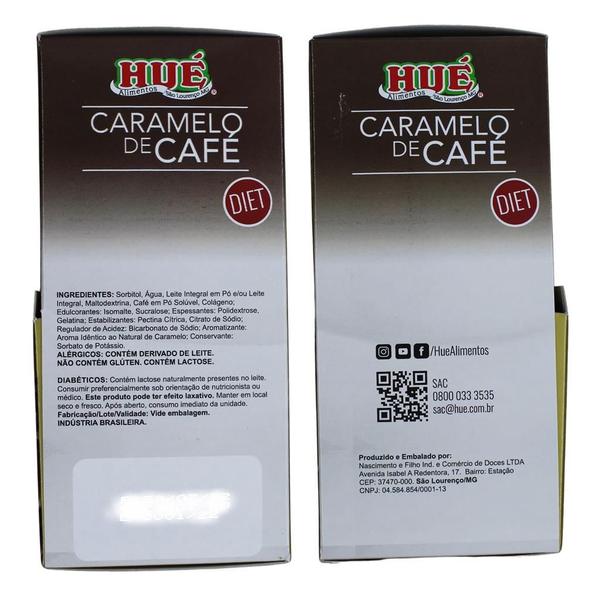Kit toffee caramelo café e chocolate diet display 500g 2 und - Hué Imagem de Kit toffee caramelo café e chocolate diet display 500g 2 und