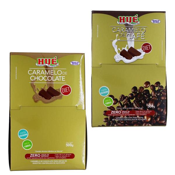 Kit toffee caramelo café e chocolate diet display 500g 2 und - Hué Imagem de Kit toffee caramelo café e chocolate diet display 500g 2 und