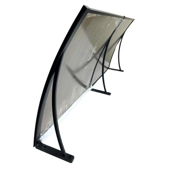 Imagem de Kit Toldo Policarbonato Bronze e Preto 50 cm x 1,2 metro Porta e Janelas