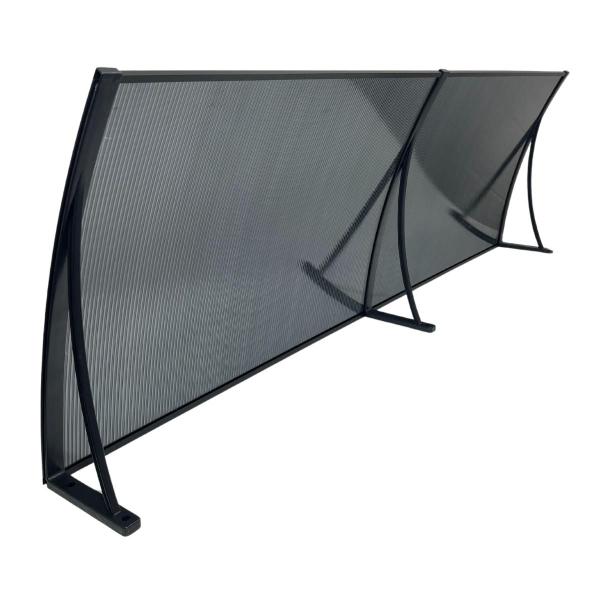 Imagem de Kit Toldo Policarbonato Fumê Pr 50cm x 1,2 metro Porta