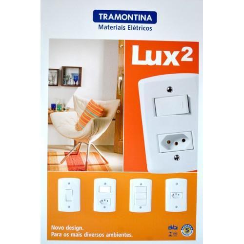 Imagem de Kit Tomada Dupla 10A Branco 4X2 - Lux2 - Tlx57145265Br