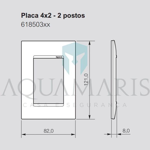 Imagem de Kit Tomada Simples com Variador LED e Interruptor com Led Placa 4x2 Legrand