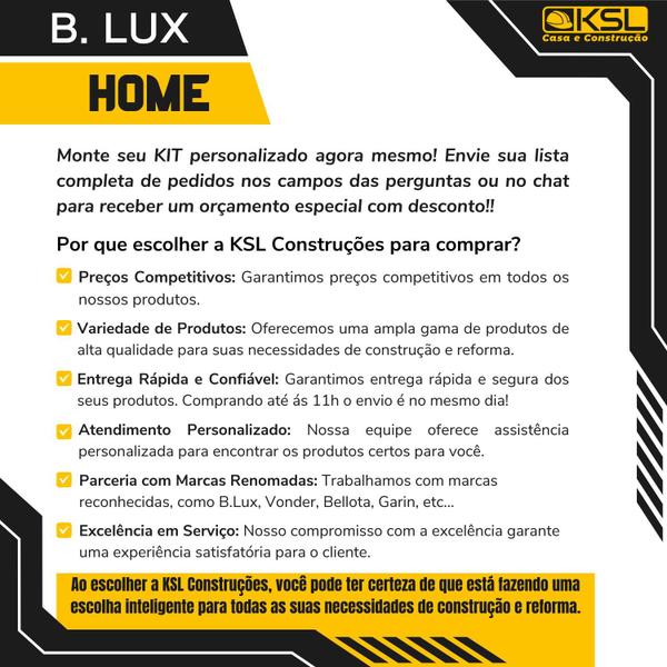 Imagem de Kit tomadas e interruptores 10 Und. 4x2  Grafite Brilho Casa Completa Com Placa Home B.lux