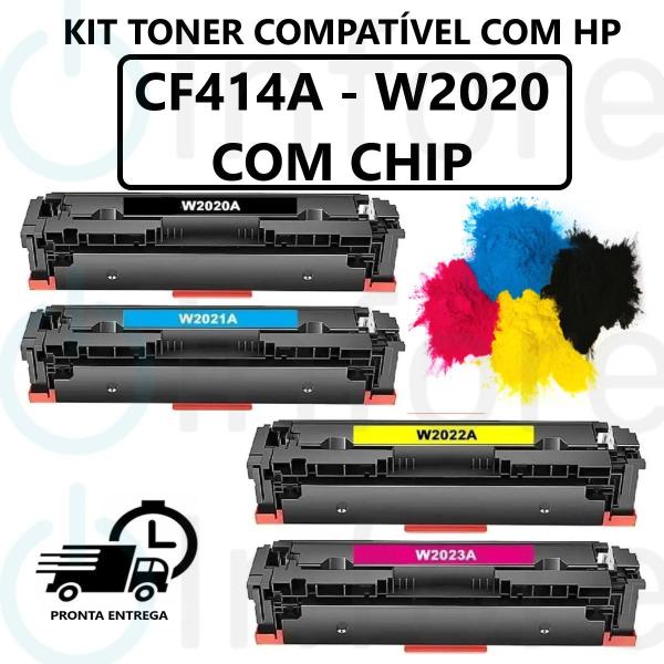 Imagem de Kit Toner 414A W2020 W2021 W2022 W2023 Compatível M454DW M454DN M479FDW M479DW M479FDN C/ Chip