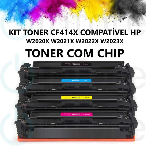 Kit Toner C/ Chip 414X W2020 W2021 W2022 W2023 M454DW M479FDN M454DN M479FDW - PREMIUM Imagem de Kit Toner C/ Chip 414X W2020 W2021 W2022 W2023 M454DW M479FDN M454DN M479FDW