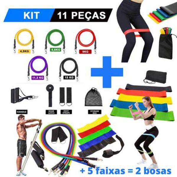 kit Tonificador muscular 16 peças Malhar em casa Treino exercício funcional Funcional - SLU Sports PRO Imagem de kit Tonificador muscular 16 peças Malhar em casa Treino exercício funcional Funcional