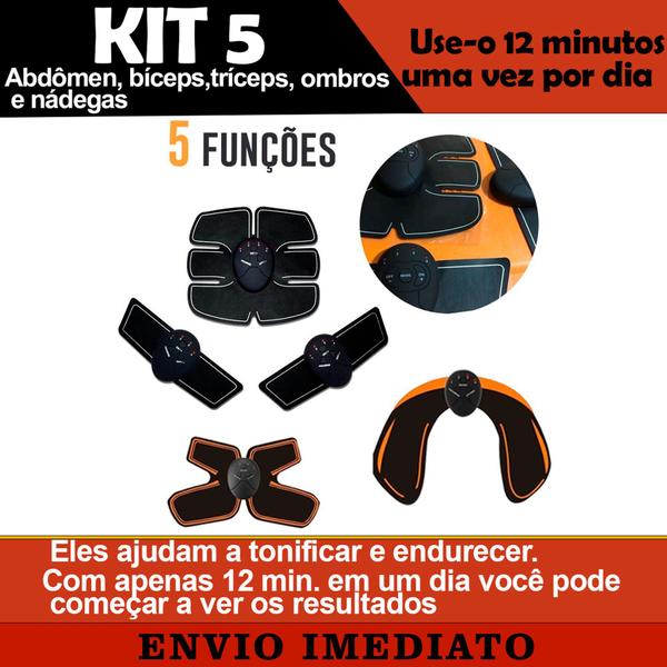 Imagem de Kit Tonificador Muscular Elétrico Fitness Series 5 Em 1 Pequeno Impulso elétricos nos musculos