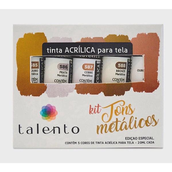 Imagem de Kit Tons Metalicos - 5 Cores 20ml