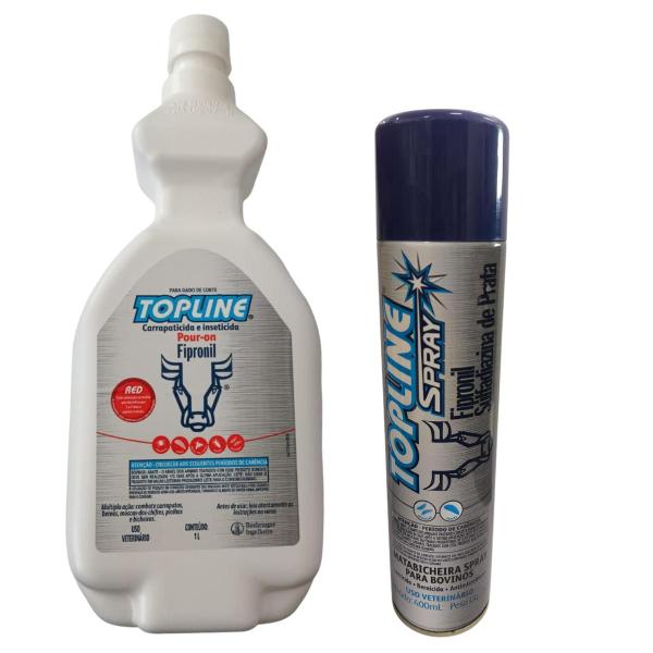 Imagem de Kit Topline Red Pour-on 1L Topline Spay 400 ml Boehringer 