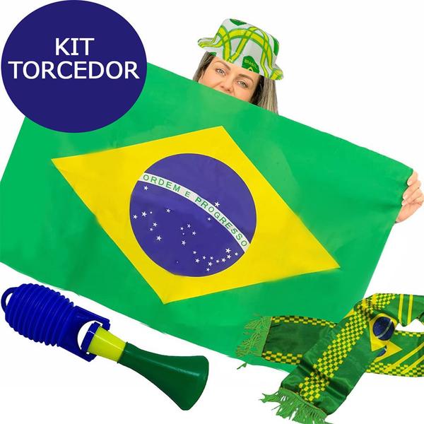 Imagem de Kit torcedor Copa do mundo Brasil Branco