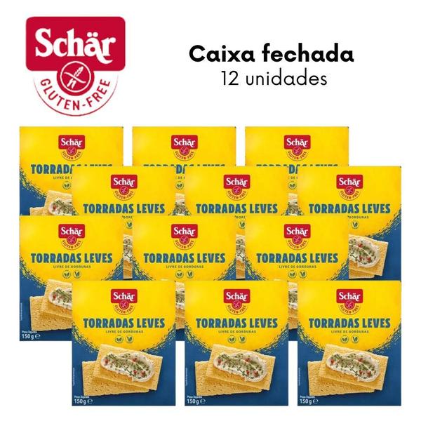 Imagem de KIT Torrada leve fette croccanti Dr. Schar 150g - Caixa com 12 unidades