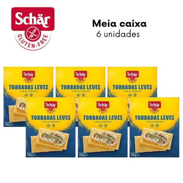 Imagem de KIT Torrada leve fette croccanti Dr. Schar 150g - Caixa com 6 unidades