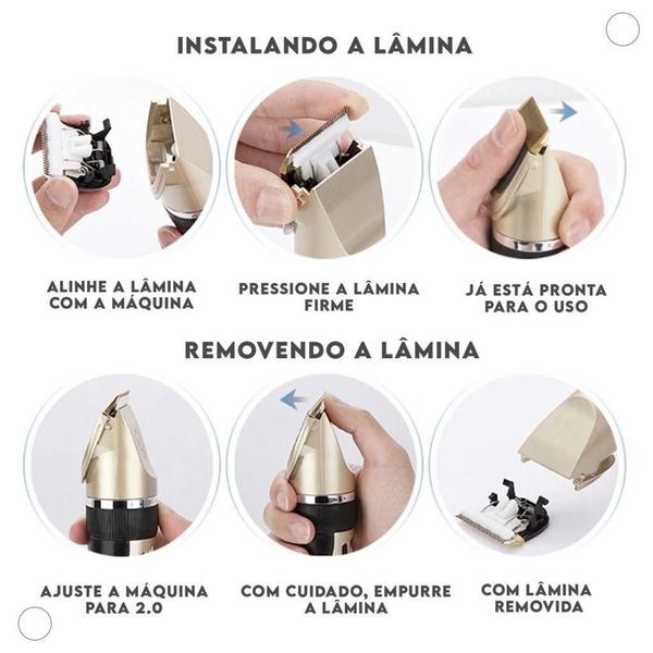 Imagem de Kit Tosa Profissional p/ Pets - Potente, Recarregável