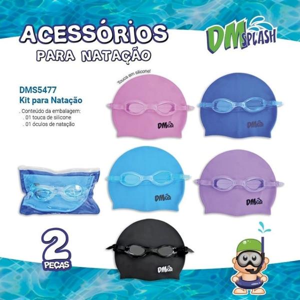 Imagem de Kit Touca + Óculos Para Natação Infantil Menino Ou Menina