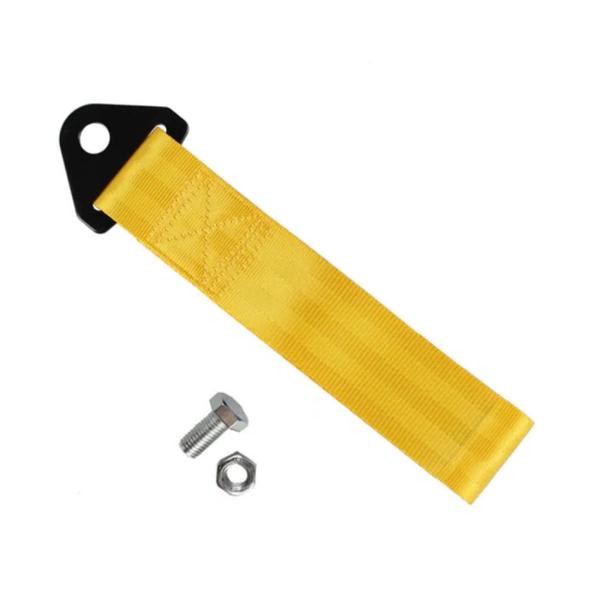 Imagem de Kit Tow Strap Fita Cinta De Reboque Amarelo Engate Estilo Br