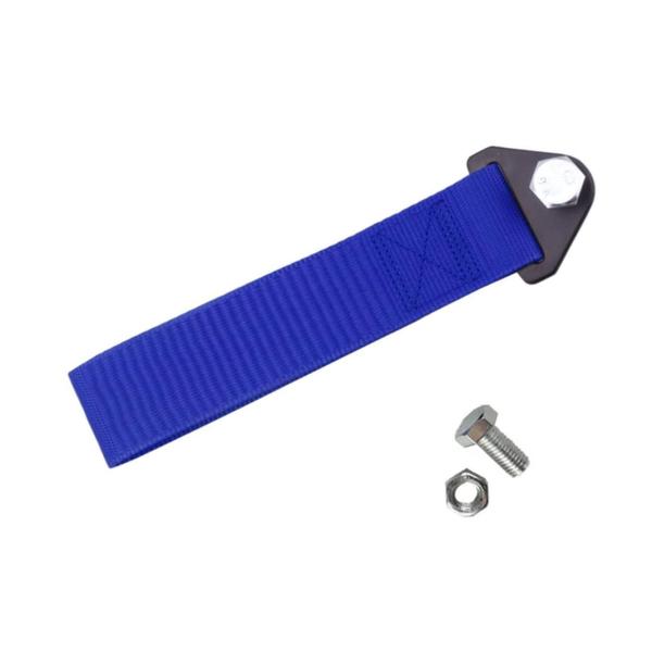 Imagem de Kit Tow Strap Fita Cinta de Reboque Azul Engate Estilo BR