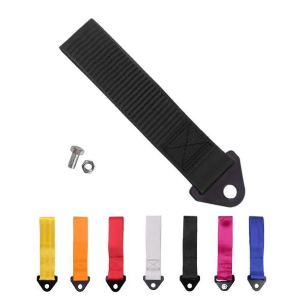 Imagem de Kit Tow Strap Fita Cinta Reboque Engate Universal Estilo BR