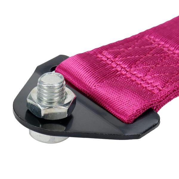 Imagem de Kit Tow Strap Fita Roboque Cinta de Engate Rosa Estilo BR