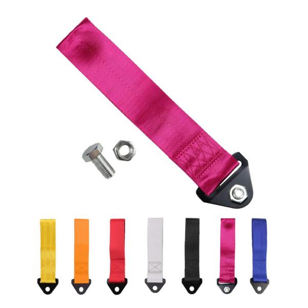 Imagem de Kit Tow Strap Fita Roboque Cinta De Engate Rosa Estilo Br