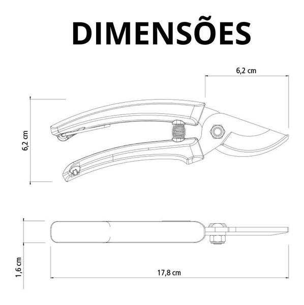 Imagem de Kit Tramontina Poda Profissional Tesouras Cabo Longo E Curto