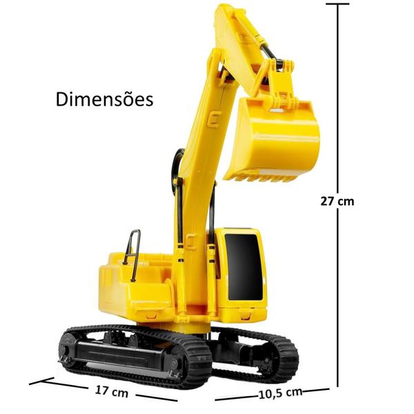 Imagem de Kit Trator Escavadeira Esteira e Caminhão Terra Articulados