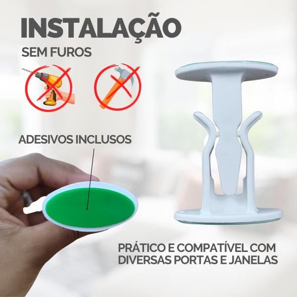 Imagem de Kit Trava De Porta Batente Fixador Prendedor Adesivo Amortece Impacto - Escolha Seu Kit