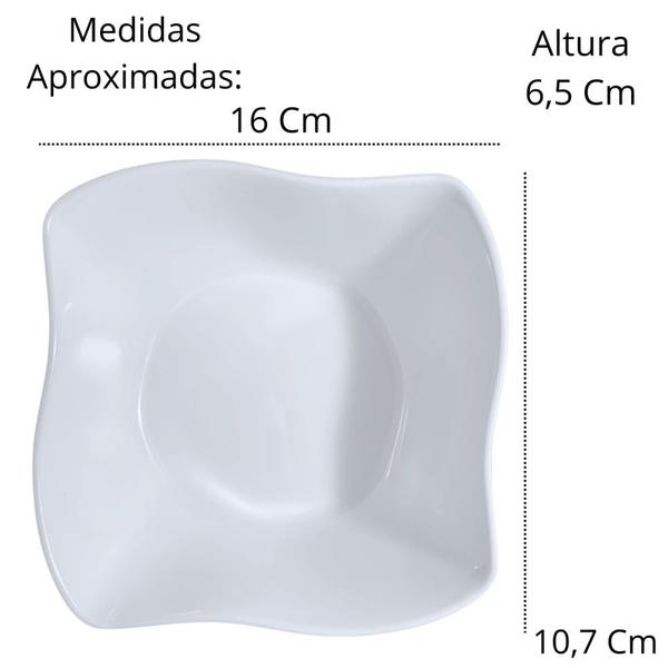 Imagem de Kit Travessa Formato Folha 50cm + 2 Tigelas Quadradas 800ml em Melamina para Buffet Restaurante  Bestfer 