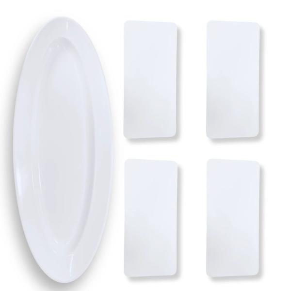 Kit Travessa Oval 60 Cm + 4 Pratos Melamina para Buffet Sushi Restaurante Profissional Bestfer Imagem de Kit Travessa Oval 60 Cm + 4 Pratos Melamina para Buffet Sushi Restaurante Profissional Bestfer