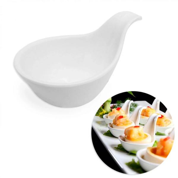 Kit Travessa Oval 60 Cm Prato Buffet Restaurante Melamina Profissional + 4 Colheres Finger Food Bestfer Imagem de Kit Travessa Oval 60 Cm Prato Buffet Restaurante Melamina Profissional + 4 Colheres Finger Food Bestfer
