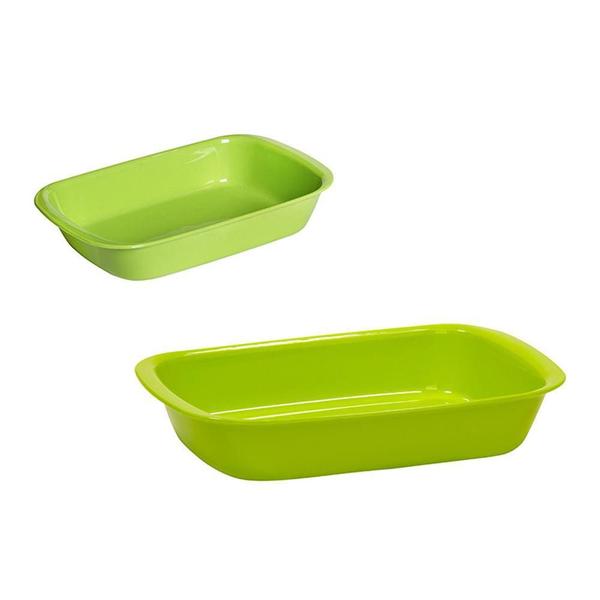 Imagem de Kit Travessa Servir Vemplast 2 Peças P+M Polipropileno Verde