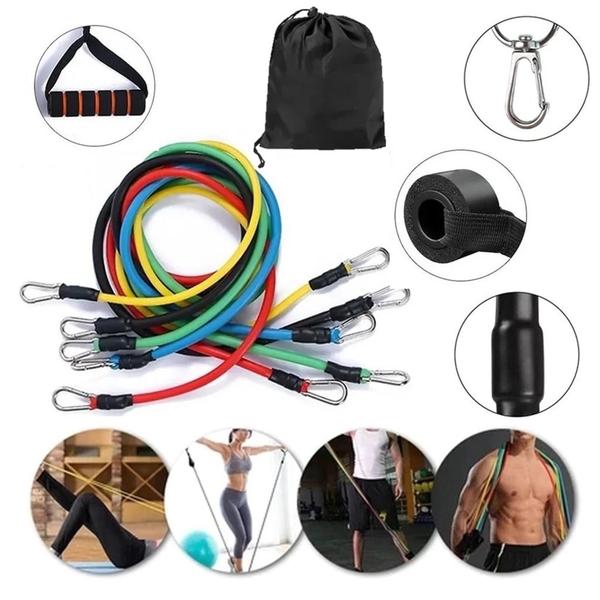 Imagem de Kit Treino Roda abdominal+ Colchonete+ kit de 11 peças+ Caneleira 2 kg- Zaya