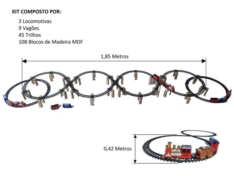 Imagem de Kit Trem Orbital Expresso E Caiu Perdeu 165 Peças