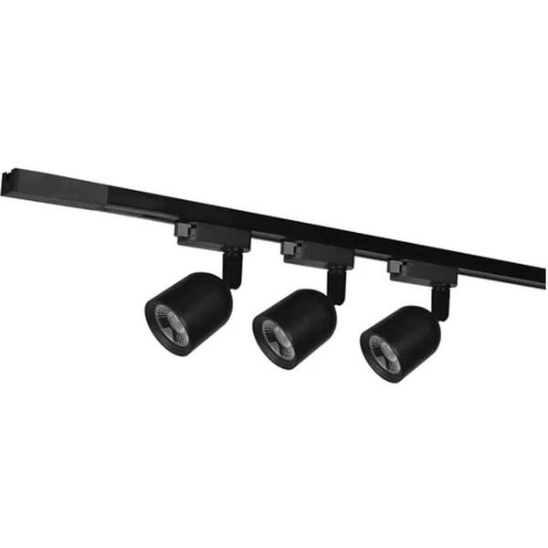 Imagem de Kit Trilho Avant Elegance Led 6500K Preto