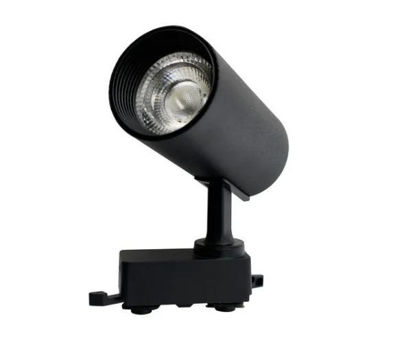 Imagem de KIT Trilho Eletrificado 1mt Bivolt Preto/ Branco +  3 un. Spot para Trilho 7W Led Luz Branco Frio/ Branco Quente