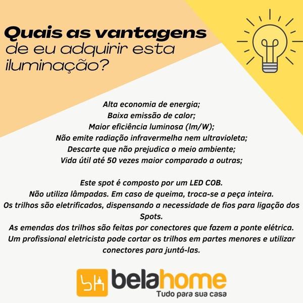 Imagem de Kit Trilho Eletrificado Com 4 Spots Led 7w Branco/Branco 3000K