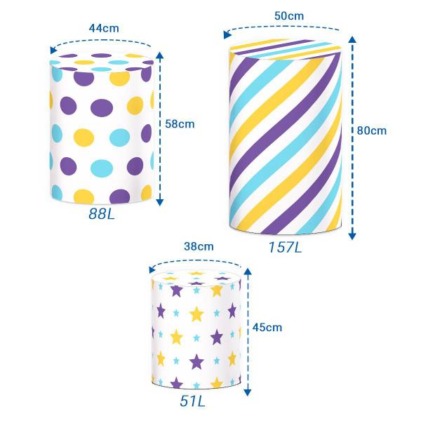 Kit Trio Capas Cilindro + Painel Decorado Crianças Sublimado - Decoraset Imagem de Kit Trio Capas Cilindro + Painel Decorado Crianças Sublimado