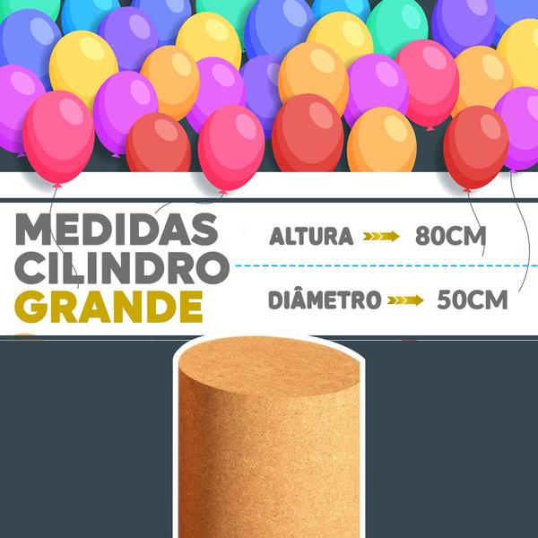 Kit Trio Mesa Cilindro Redondo Decoração Festa Pmg Mdf Madeira - ATACADÃO DO ARTESANATO MDF Imagem de Kit Trio Mesa Cilindro Redondo Decoração Festa Pmg Mdf Madeira