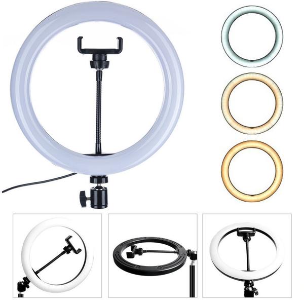 Imagem de Kit Tripé 1,50m Profissional Luz Led Ring light Gravação Celular Vídeo Aula Home office