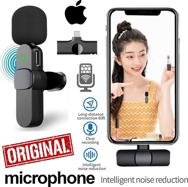 Imagem de Kit Tripé Microfone Sem Fio Wireless Smartphone Ios Iluminador Luz Ring Light Gravação Vídeo Profissional Podcast