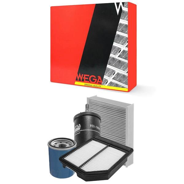 Imagem de Kit Troca de Filtros Honda Civic 1.8 16V Flex 2007 a 2012 Wega