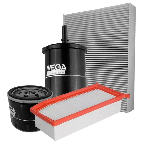 Imagem de Kit Troca de Filtros Logan Sandero 1.0 12V 17 a 24 Flex Wega