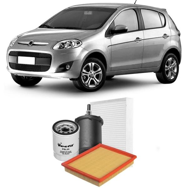 Kit Troca de Filtros Palio 1.0 8V Fire Gasolina Flex 2000 a 2017 Tecfil Imagem de Kit Troca de Filtros Palio 1.0 8V Fire Gasolina Flex 2000 a 2017 Tecfil