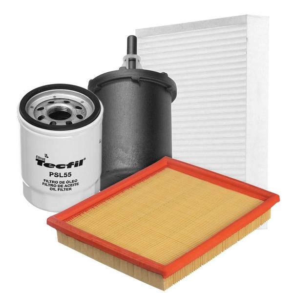 Kit Troca de Filtros Palio 1.0 8V Fire Gasolina Flex 2000 a 2017 Tecfil Imagem de Kit Troca de Filtros Palio 1.0 8V Fire Gasolina Flex 2000 a 2017 Tecfil