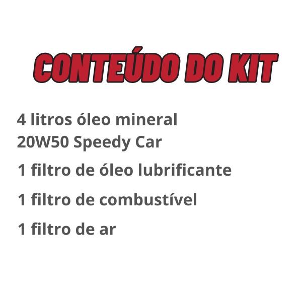 Imagem de Kit Troca De Oleo E Filtros Corsa 1.0 1.4 1.6 20w50 Mineral