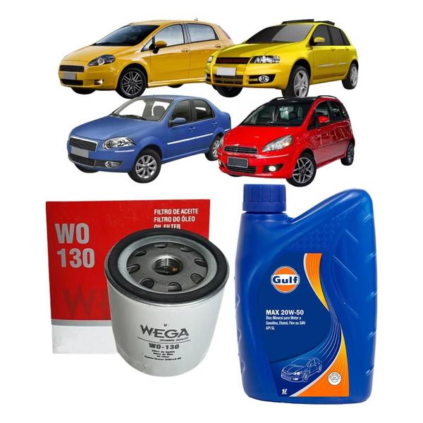 Imagem de kit troca de óleo Fiat Palio Siena Strada Stilo wo120 20w50